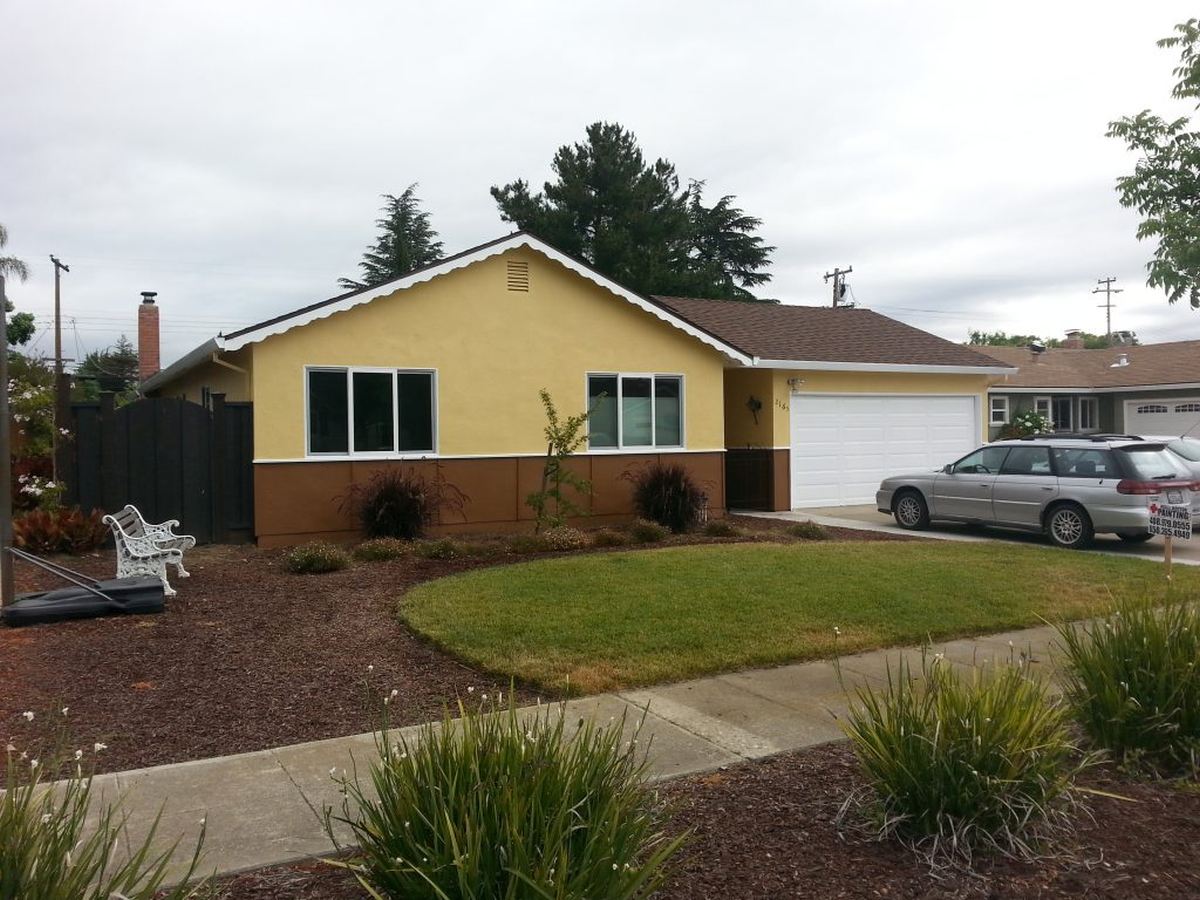 Exterior home painting project in San Jose California: Earth Tones