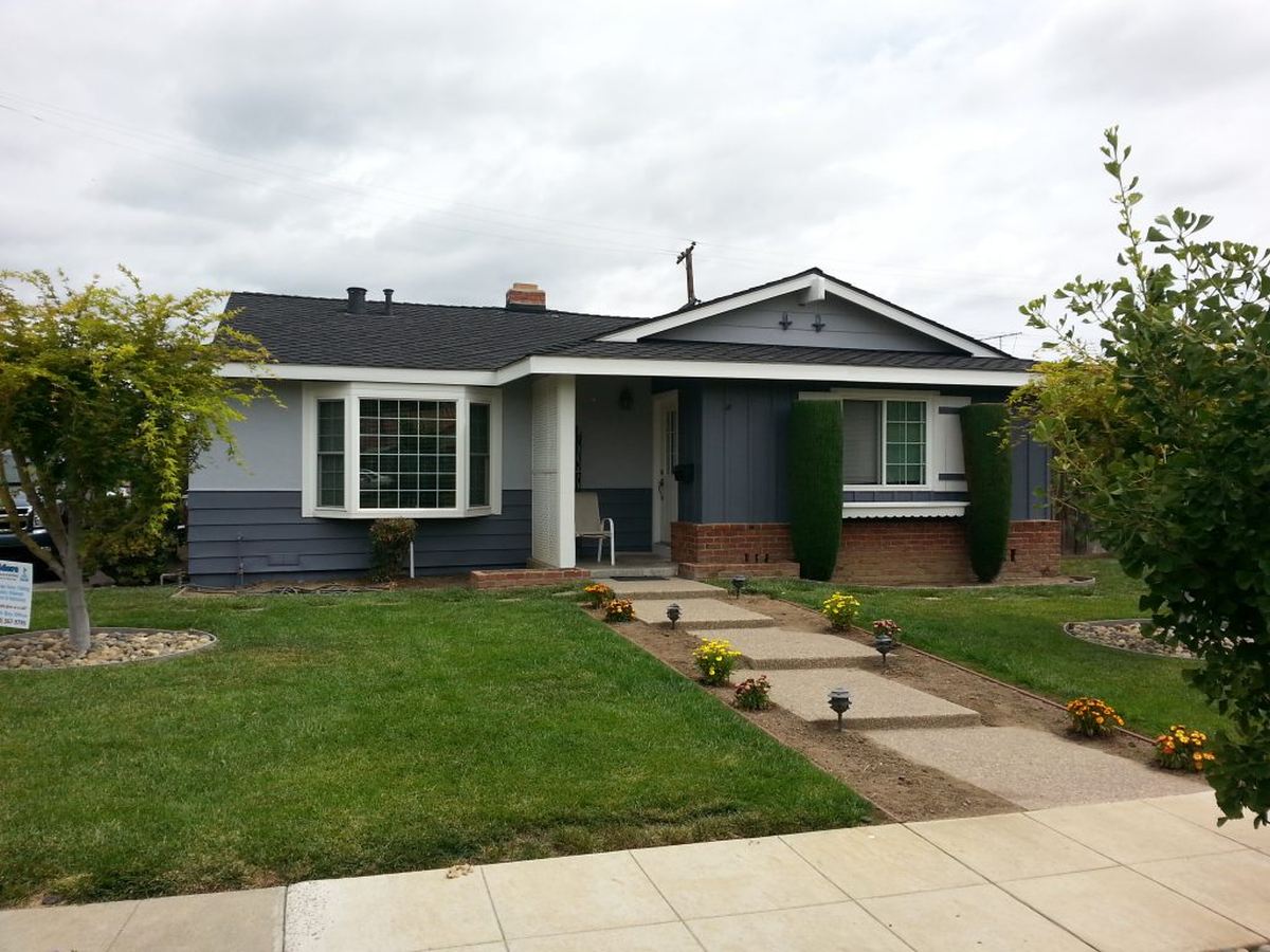 Exterior home painting project in San Jose California: Grey Tones
